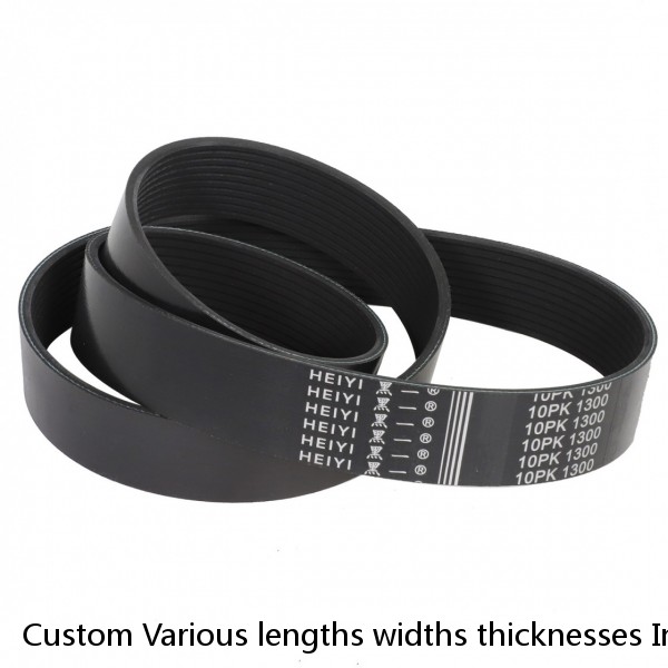 Custom Various lengths widths thicknesses Industrial PK PJ PL PM Ribbed Belt Flat Belt Use for Traction machine #1 small image