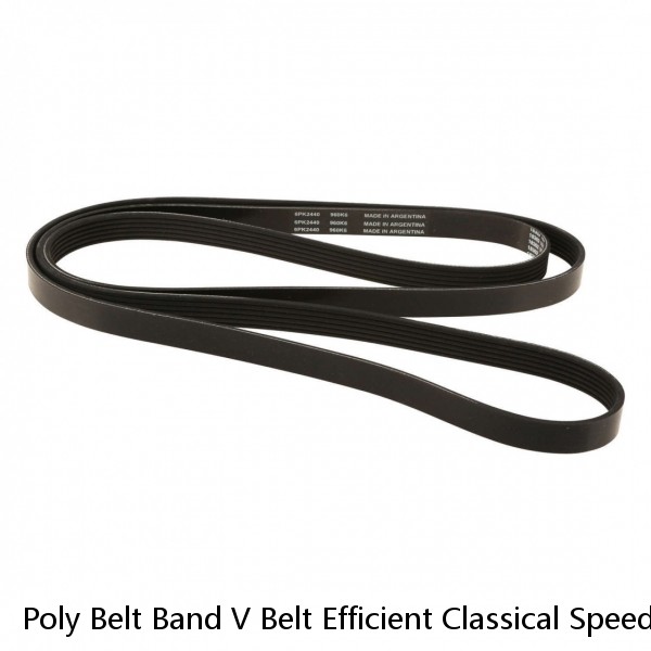 Poly Belt Band V Belt Efficient Classical Speed End Less Rubber Band Timing Poly V Ribbed Belt For Compressor Natural Rubber Machine BLACK #1 image