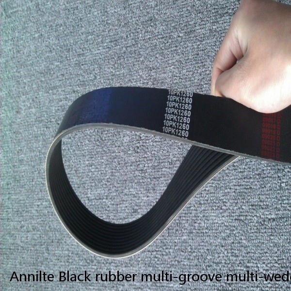 Annilte Black rubber multi-groove multi-wedge belt PH PJ PK PL PM industrial belt flat transmission belt #1 image